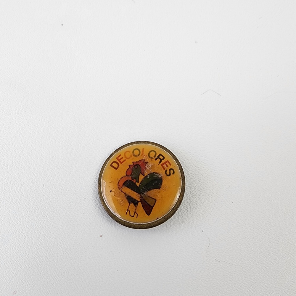 Decolores Rainbow Rooster Hat Or Lapel Pin